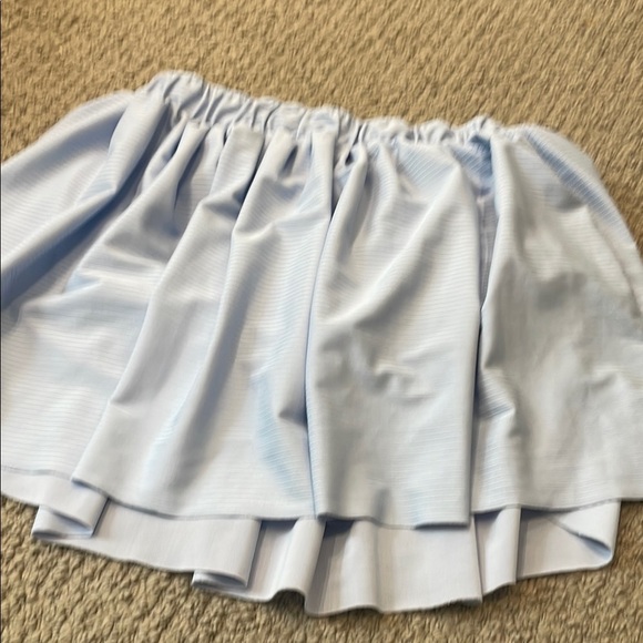 Light Blue Striped Women's Skirt - Picture 3 of 4